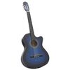 vidaXL Set Chitarra Western 12 pz con Equalizzatore e 6 Corde Blu