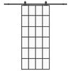 vidaXL Porta Scorrevole con Ferramenta Nera 90x205 cm in Vetro ESG