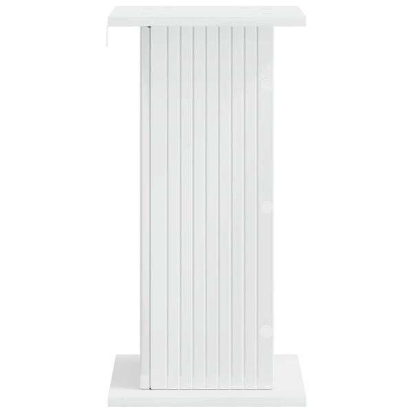 vidaXL Supporto per piante Bianco Lucido 30,5 x 30 x 60,5 cm