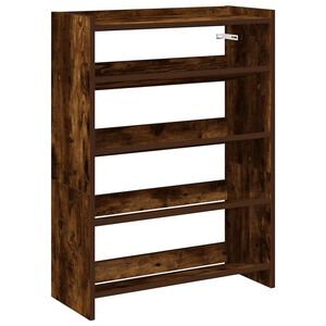 vidaXL Scarpiera Rovere Fumo 60x25x81 cm in Legno Multistrato