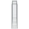 vidaXL Cesti Gabbioni ad Arco 11 pz 300x50x200/220 cm Ferro Zincato