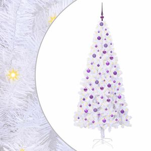 vidaXL Albero di Natale artificiale Bianco 210 cm PVC e Acciaio