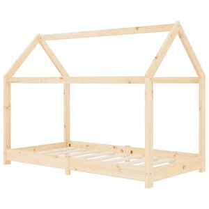 vidaXL Giroletto per Bambini in Legno Massello di Pino 70x140 cm