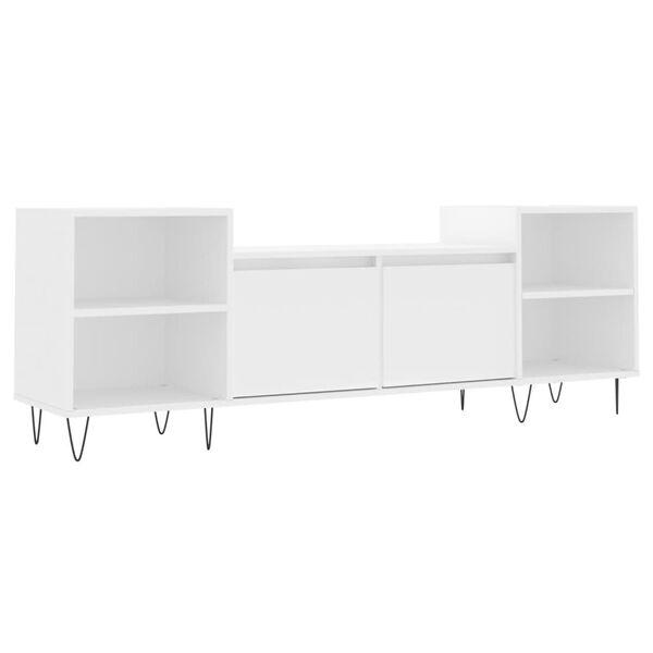 vidaXL Mobile Porta TV Bianco 160x35x55 cm in Legno Multistrato