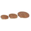 vidaXL Sgabello per Piante 3 pz Naturale 29 x 29 x 3,5 cm