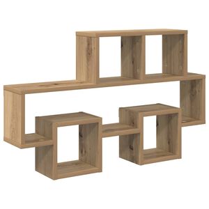vidaXL Scaffale da parete A parete rovere artigianale 82 x 15 x 51 cm