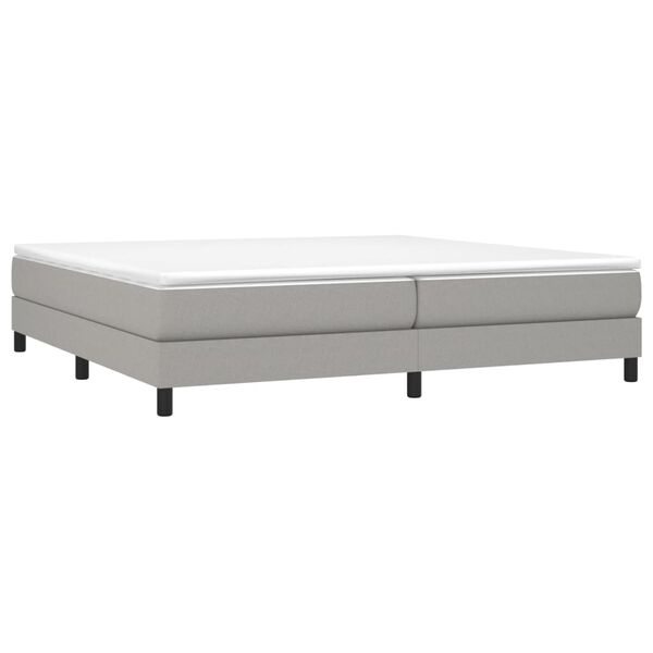 vidaXL Struttura Letto a Rete a Molle Grigio Chiaro 200x200 cm Tessuto