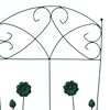 vidaXL Recinzione per Giardino 3 pcs Verde 112 x 40 cm Acciaio