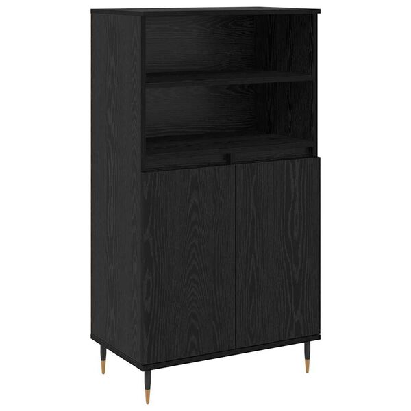 vidaXL Credenza Nero 60 x 36 x 110 cm Legno multistrato