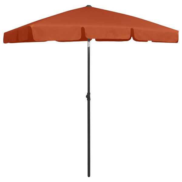 vidaXL Ombrellone da Spiaggia Terracotta 180x120 cm