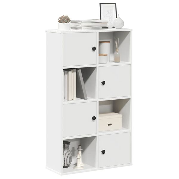 vidaXL Libreria Bianca 60x24x101,5 cm in Legno Multistrato