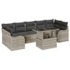 vidaXL Set Divano da Giardino 8 pz 7-Numero di posti Grigio chiaro