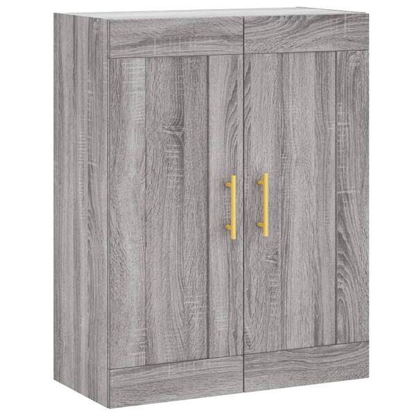 vidaXL Mobile a Parete Grigio Sonoma 69,5x34x90 cm Legno Multistrato