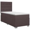vidaXL Letto box spring con materasso Marrone Scuro 90 x 190 cm