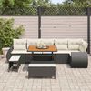 vidaXL Set Divano da Giardino 9 pcs Nero polyrattan