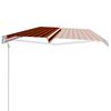 vidaXL Tenda da Sole Retrattile 600x300 cm Arancione e Marrone