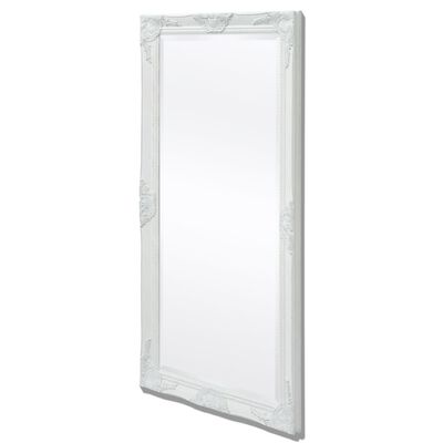 vidaXL Specchio da Parete Stile Barocco 120x60 cm Bianco
