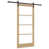 vidaXL Porta scorrevole ORKDAL Naturale e Nero 93 x 202 cm