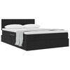 vidaXL Letto con Contenitore con materasso Nero 140 x 190 cm Velluto