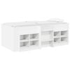vidaXL Struttura Letto Loft con Mobile con lo scaffale 3 pz Bianco