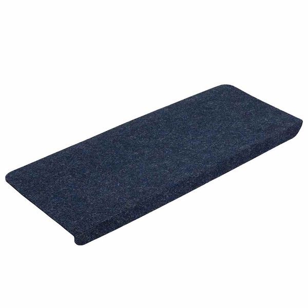 vidaXL Tappetini Autoadesivi per Scale 15 pz 65x24,5x3,5 cm Blu