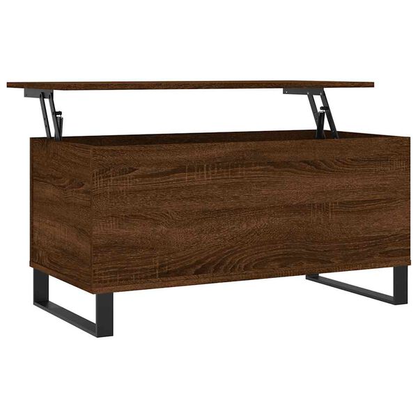vidaXL Tavolino Salotto Rovere Marrone 90x44,5x45 cm Legno Multistrato