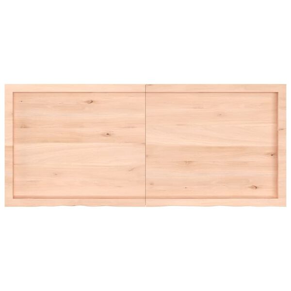 vidaXL Ripiano a Parete 140x60x(2-4) cm Massello Rovere Non Trattato