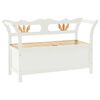 vidaXL Panca Bianca 107x45x75,5 cm Legno Massello di Abete