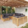 vidaXL Set Divani da Giardino 10 pz con Cuscini Legno Massello di Teak