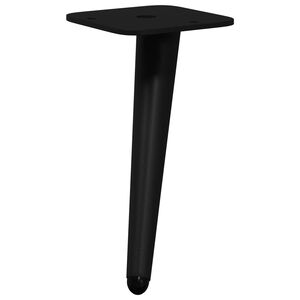 vidaXL Piedini in Piedi 2 pz Nero 56 x 56 x 100 mm Ferro