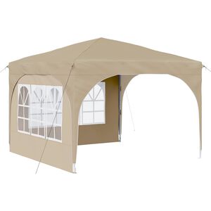 vidaXL Tenda per feste a pop-up 290 x 290 x 245 cm Crema