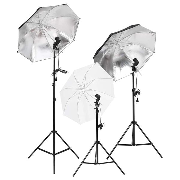 vidaXL Kit per Studio Fotografico con Set di Luci e Fondale