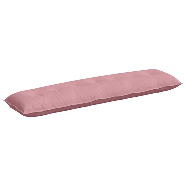vidaXL Cuscino per Schiena Rosa 200 x 50 cm Tessuto in Cords