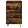 vidaXL Comodino Rovere Fumo 40x35x69 cm in Legno Multistrato