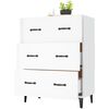 vidaXL Credenza 69,5x34x90 cm in Legno Multistrato Bianco Lucido