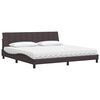 vidaXL Letto con Materasso Hanko Marrone Scuro 200x200 cm in Tessuto