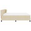 vidaXL Letto box spring con materasso Crema 180 x 200 cm Tessuto