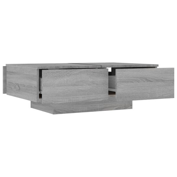vidaXL Tavolino da Salotto Grigio Sonoma 90x60x31 cm Legno Multistrato