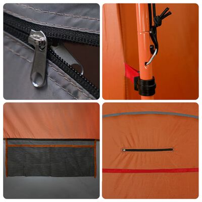 vidaXL Tenda Privacy Grigia e Arancione 121x121x225 cm Taffetà 190T