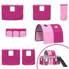 vidaXL Struttura del letto loft per bambini Bianco e Rosa 100 x 200 cm