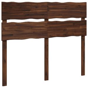 vidaXL Testiera con bordo vivo ROSTOCK Marrone Scuro 150 cm