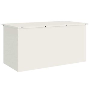vidaXL Cassa per cuscini da giardino Acciaio zincato 220 L Bianco