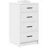 vidaXL Credenza con cassetto Bianco 40 x 41 x 75 cm Legno multistrato