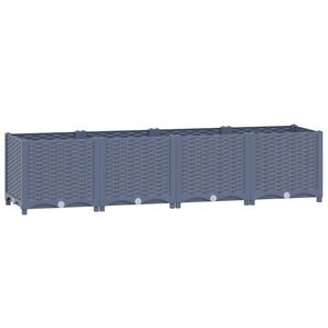 vidaXL Fioriera Rialzata 160x40x38 cm in Polipropilene