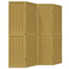 vidaXL Divisorio Ambienti 4 Pannelli Marrone Legno Massello Paulownia