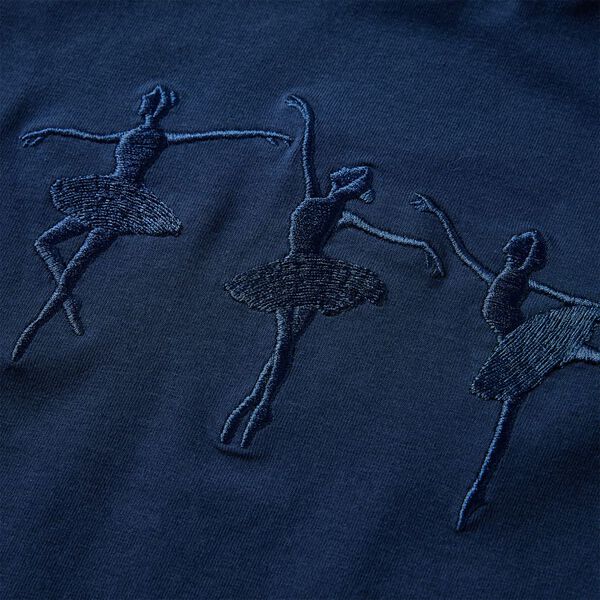 Maglietta Bambina Maniche Lunghe Blu Marino 104