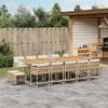 vidaXL Set da Pranzo da Giardino 15 pz con Cuscini Beige in Polyrattan