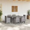 vidaXL Set da Pranzo per Giardino 7 pcs Grigio chiaro Rattan Polt