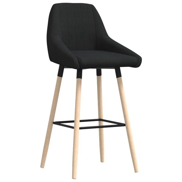 vidaXL Sgabello da Bar Nero in Tessuto