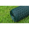 vidaXL Recinzione in Rete per Pollaio Rivestita in PVC 25x0,75 m Verde